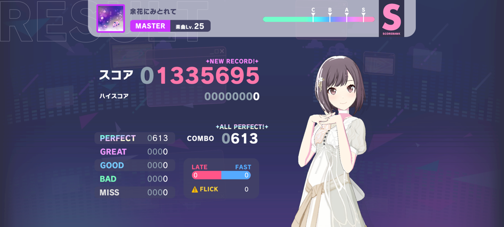 余花にみとれて APリザルト